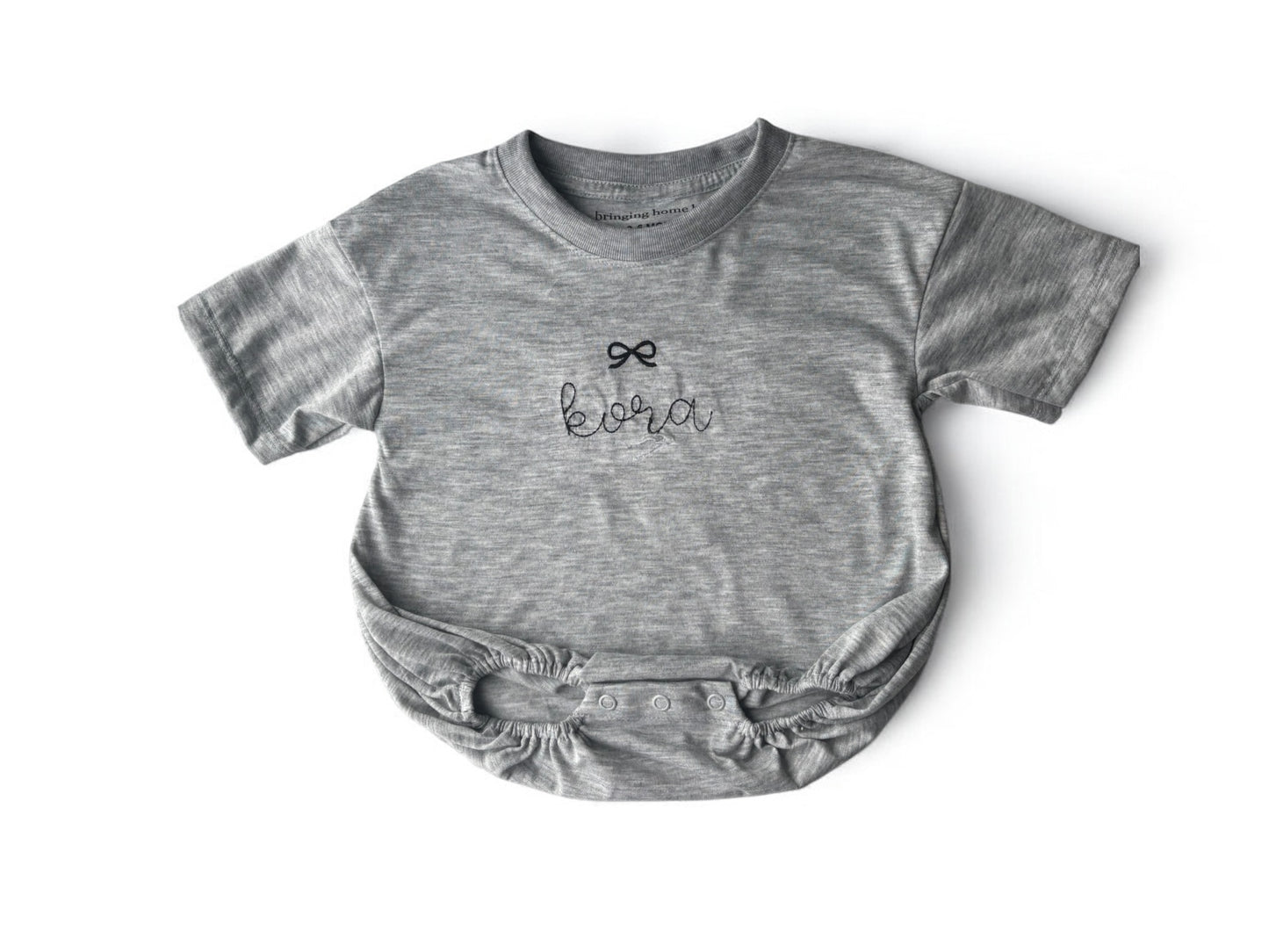 Sage Green Tee Bubble Romper