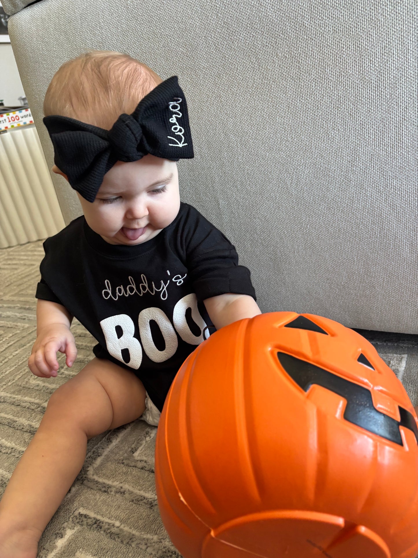 Daddy’s Boo Bubble Romper & Bow Set