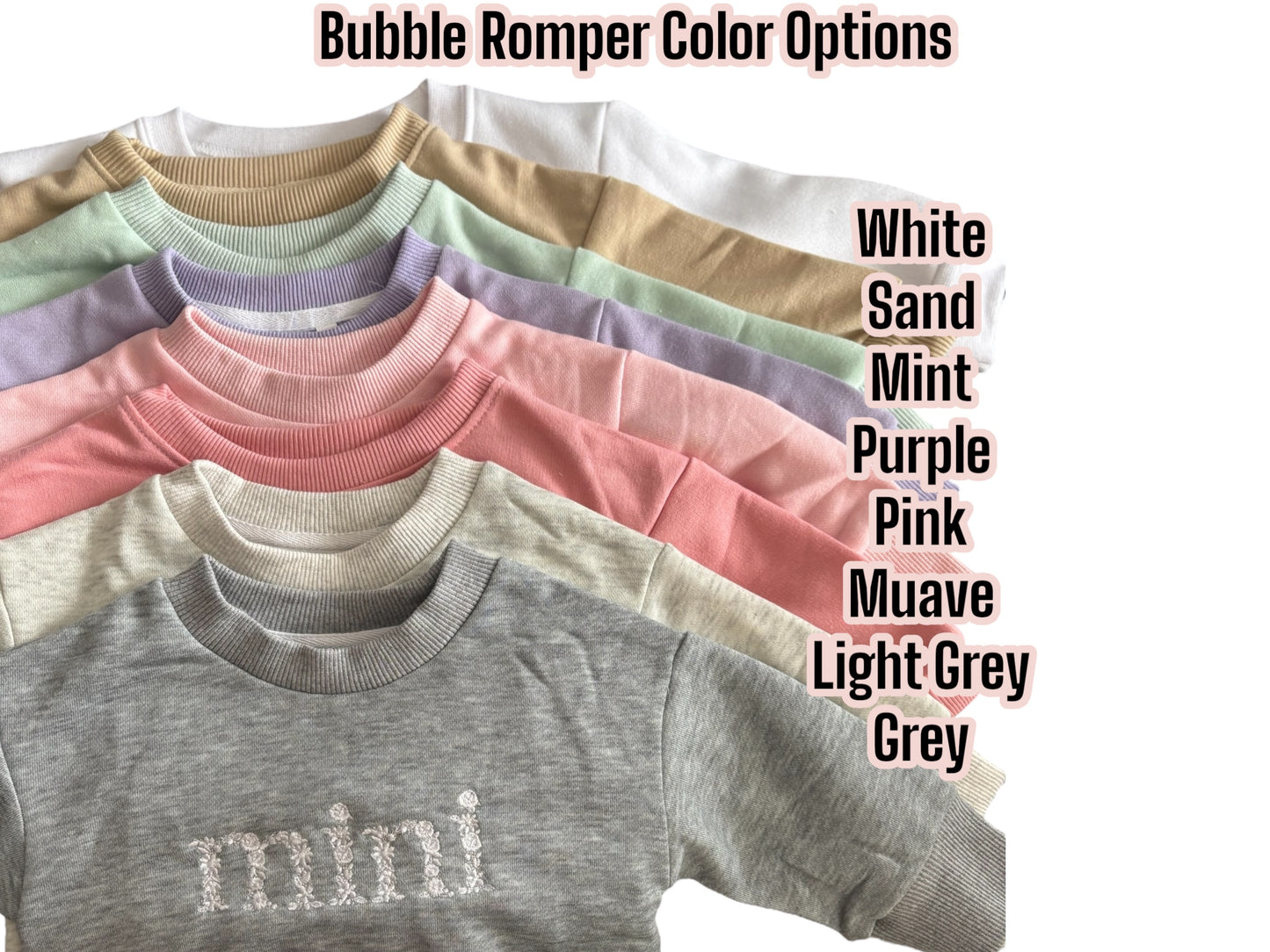 "Mini" Blossom Sweatshirt Bubble Romper
