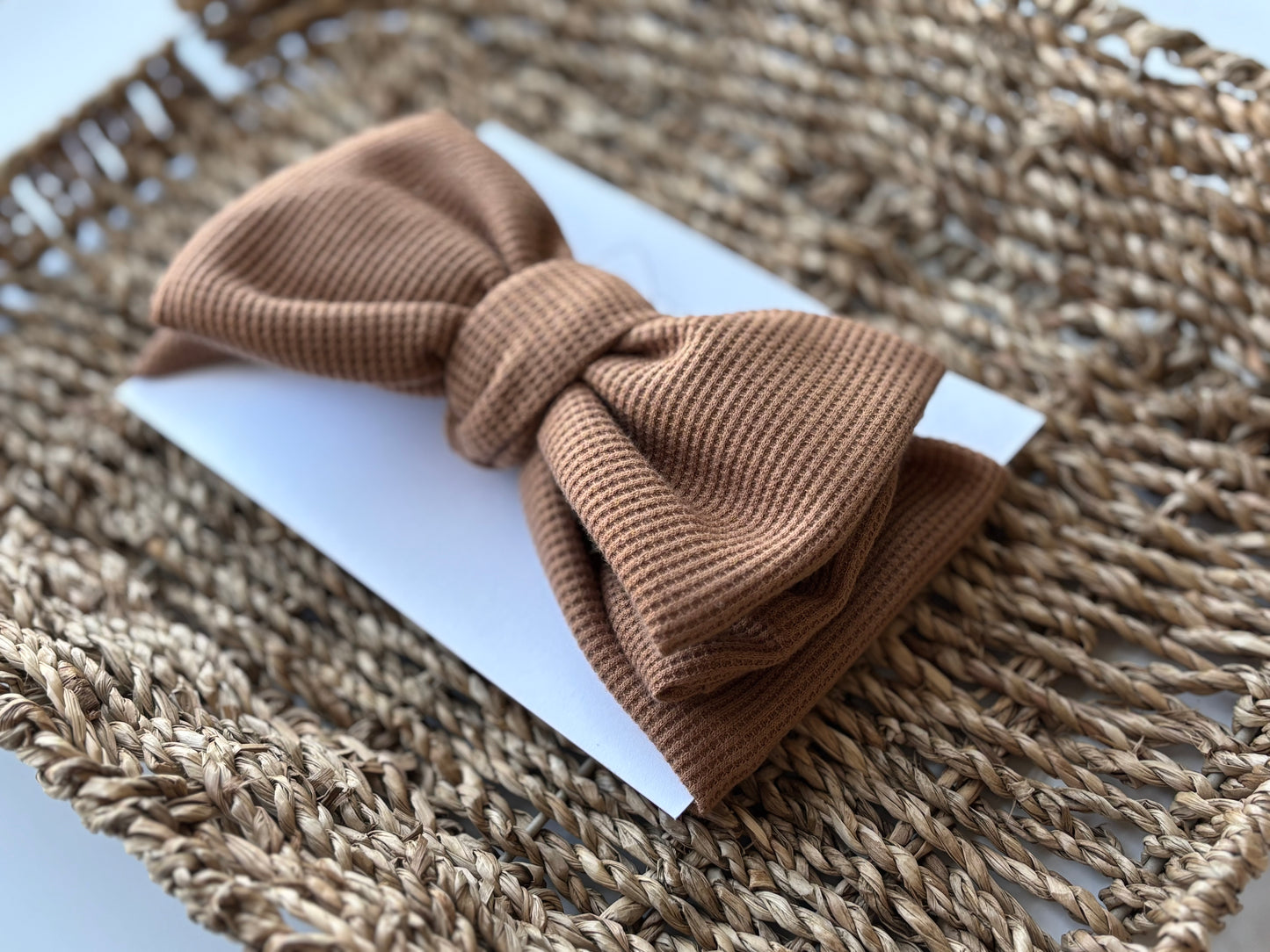 Caramel Oversized Top Knot Bow