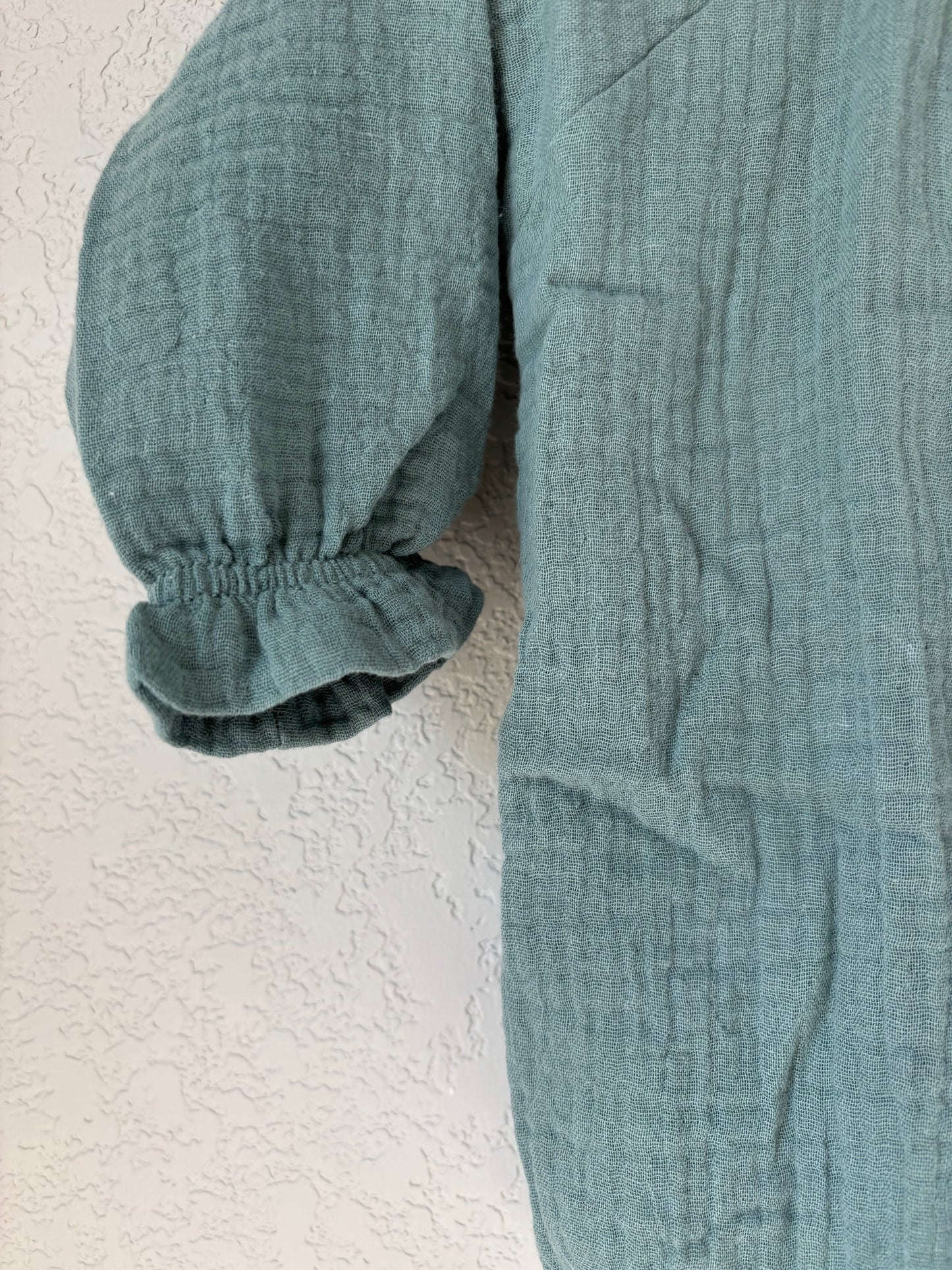 Customized Organic Cotton Long Sleeve Bubble Romper