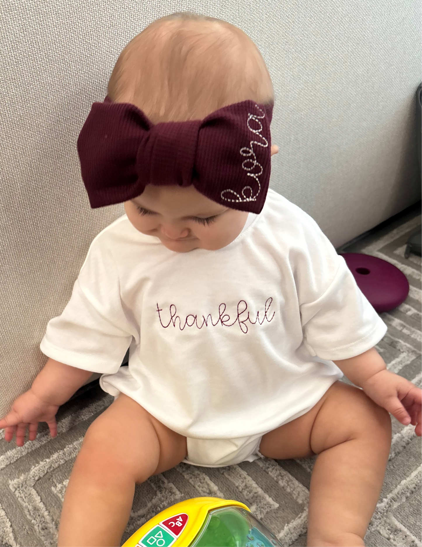Thankful Bubble Romper & Bow Set