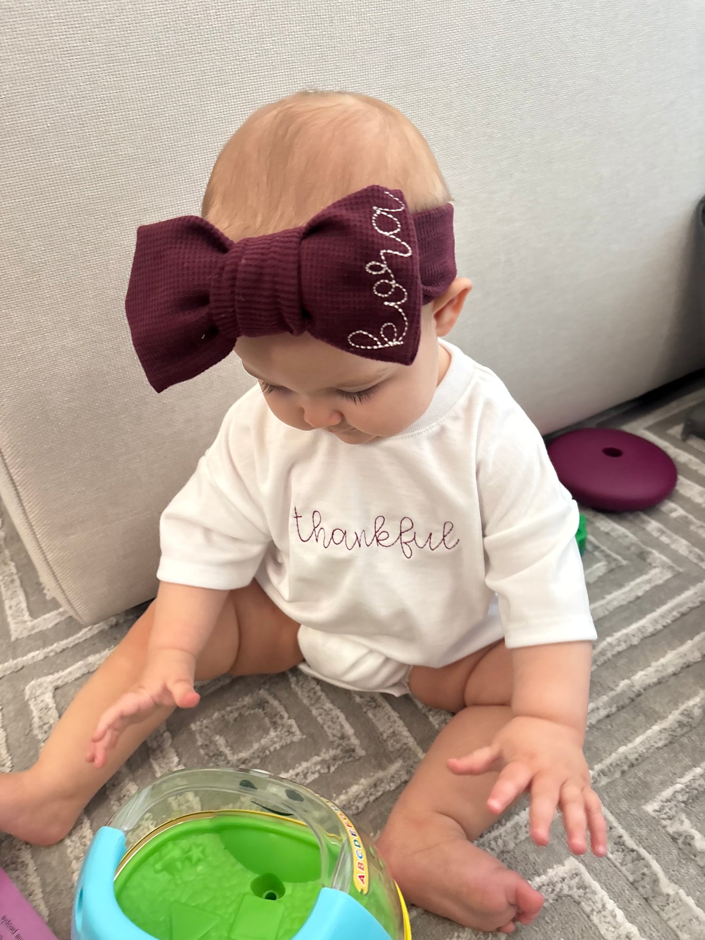 Thankful Bubble Romper & Bow Set