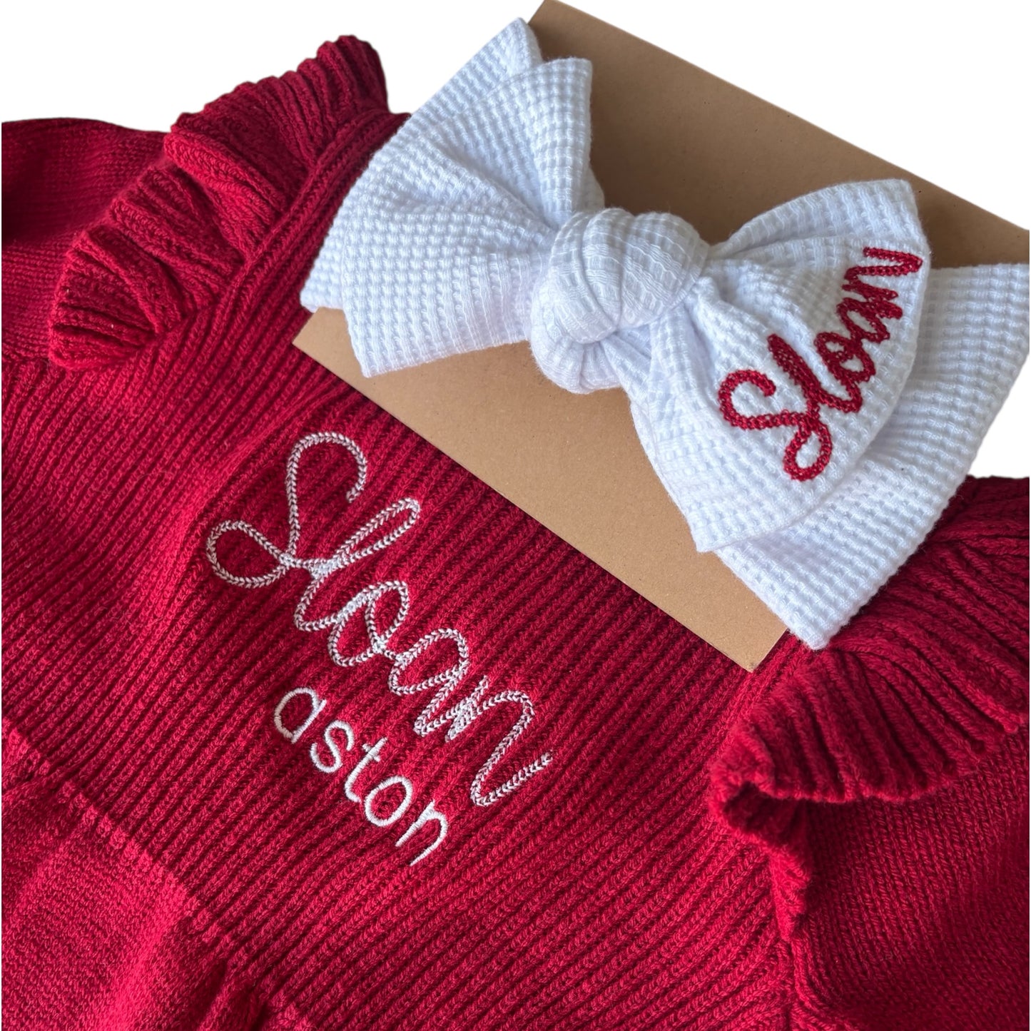 Ruffle Sweater Dress & Bow
