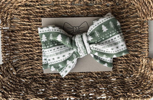 Forest Oversized Top Knot Bow