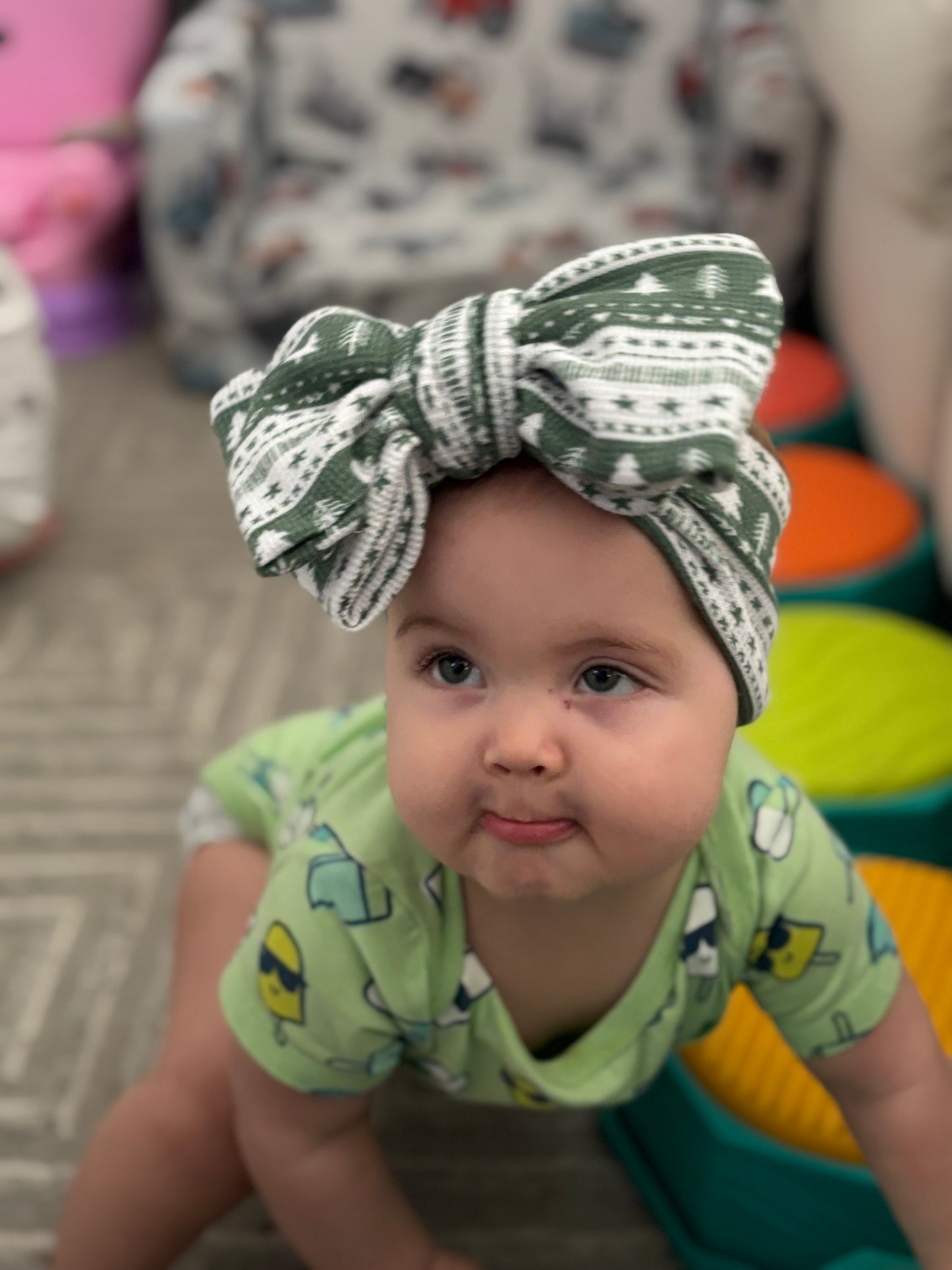 Forest Oversized Top Knot Bow
