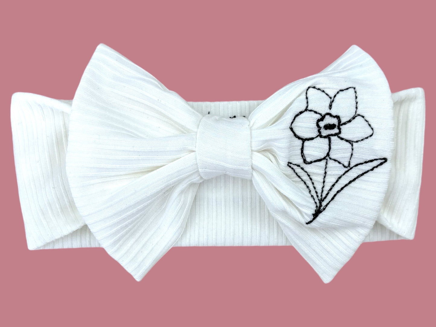 Birth month flower, birth month flower bow, january baby, december baby, april baby, may baby, june baby, july baby, august baby, november baby, september baby, october baby, baby gift, baby shower gift, custom baby bow, baby bow, infant bow, toddler