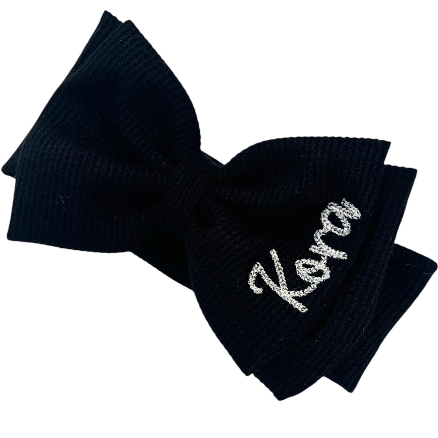 Monogram Bow Headband, Custom baby bow, black baby bow, Personalized baby gift, baby girl gift, newborn baby gift, Name announcement