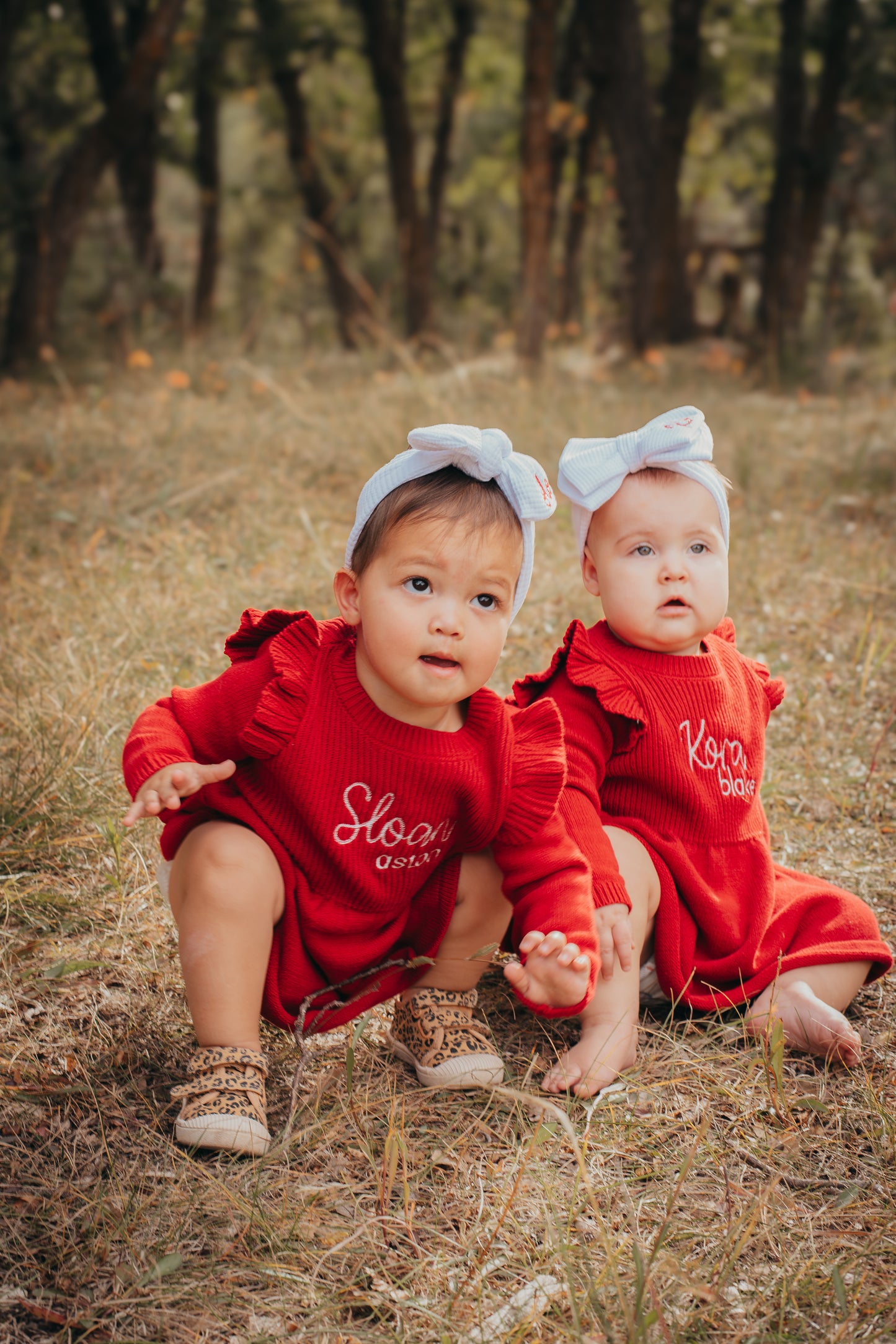 Ruffle Sweater Dress & Bow