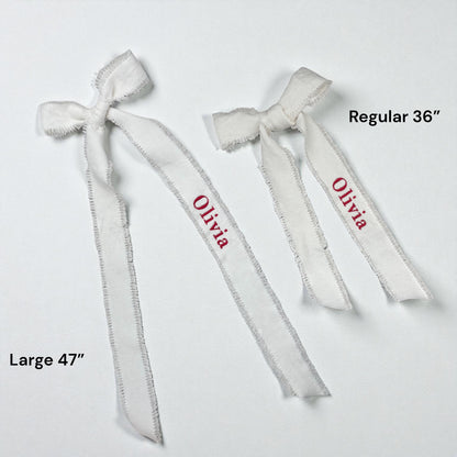 Velvet Ribbon Bow Stocking Tag