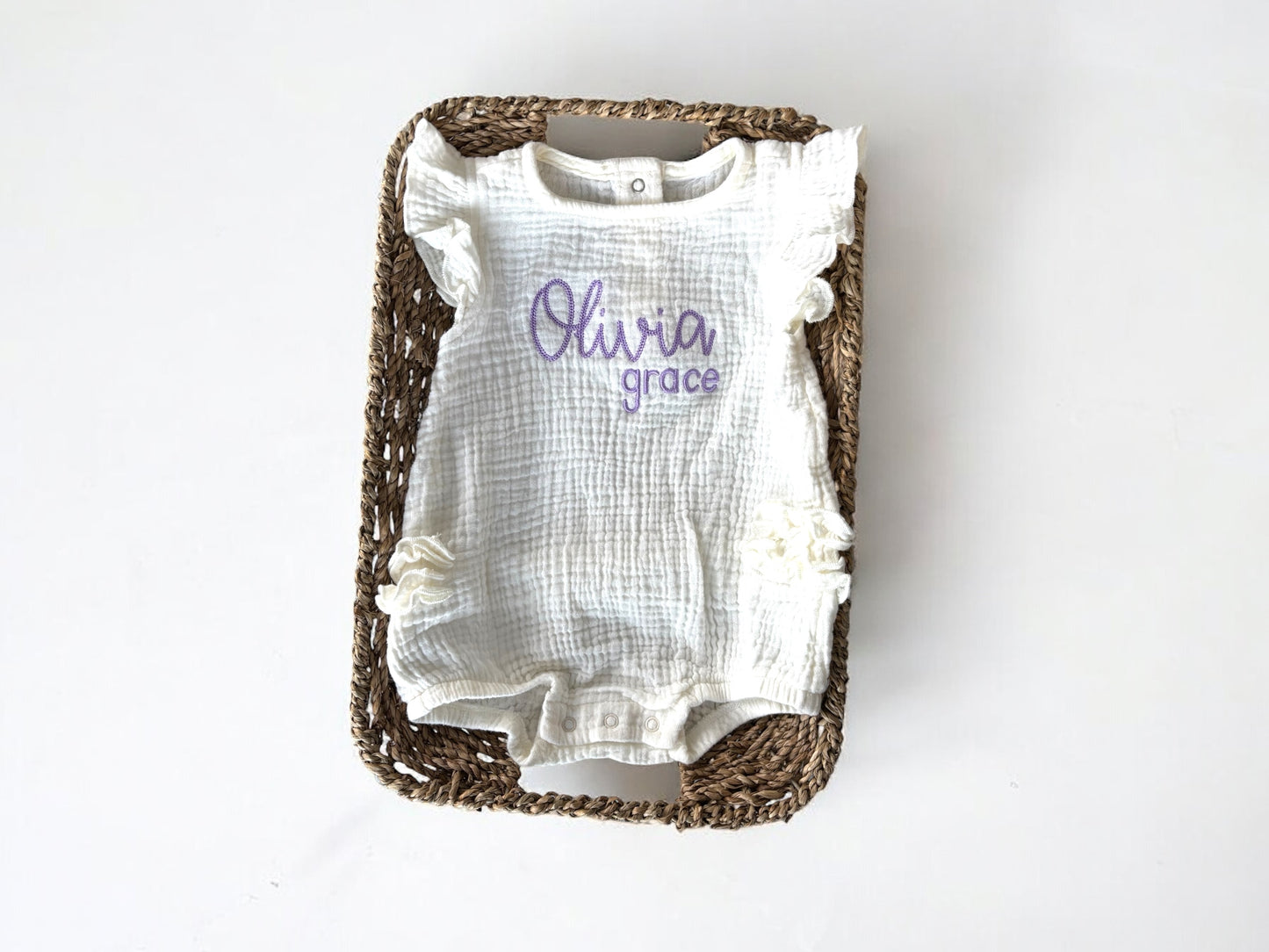 Customized Gauze Bubble Romper Sun Suit