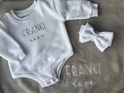 Personalized Blanket, Bow & Bubble Set