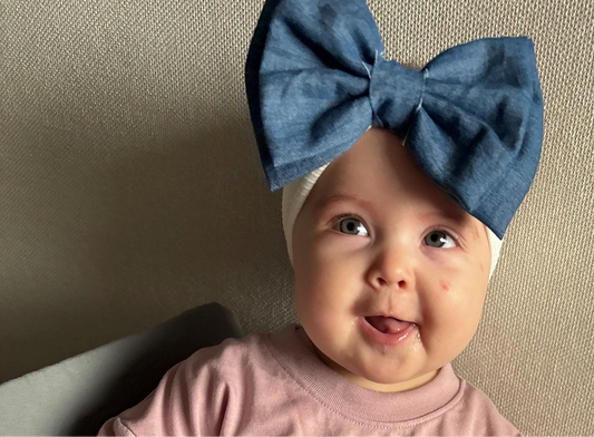 The “Fray” Denim Bow