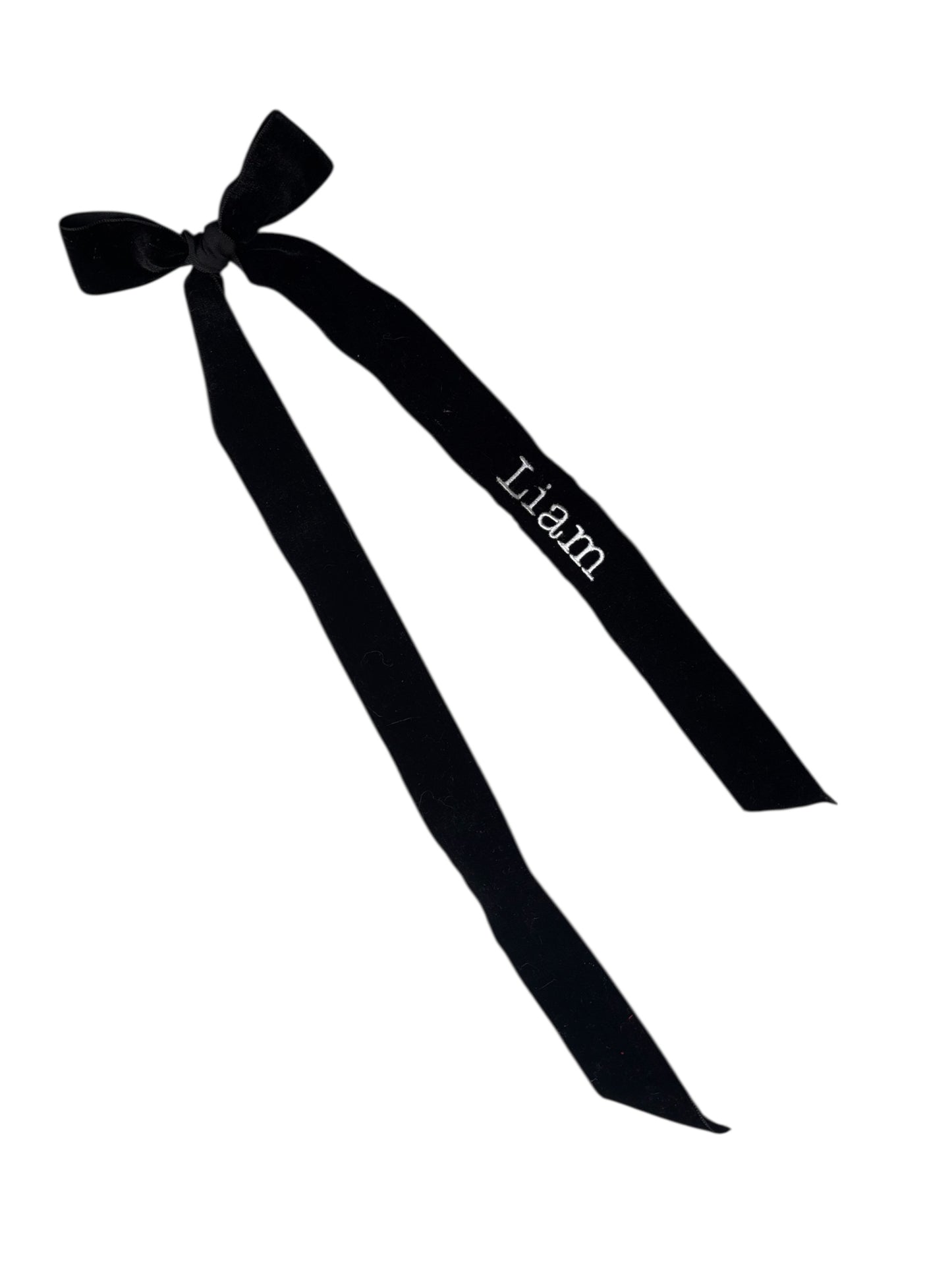 Velvet Ribbon Bow Stocking Tag