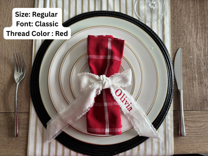 Velvet Ribbon Bow Stocking Tag