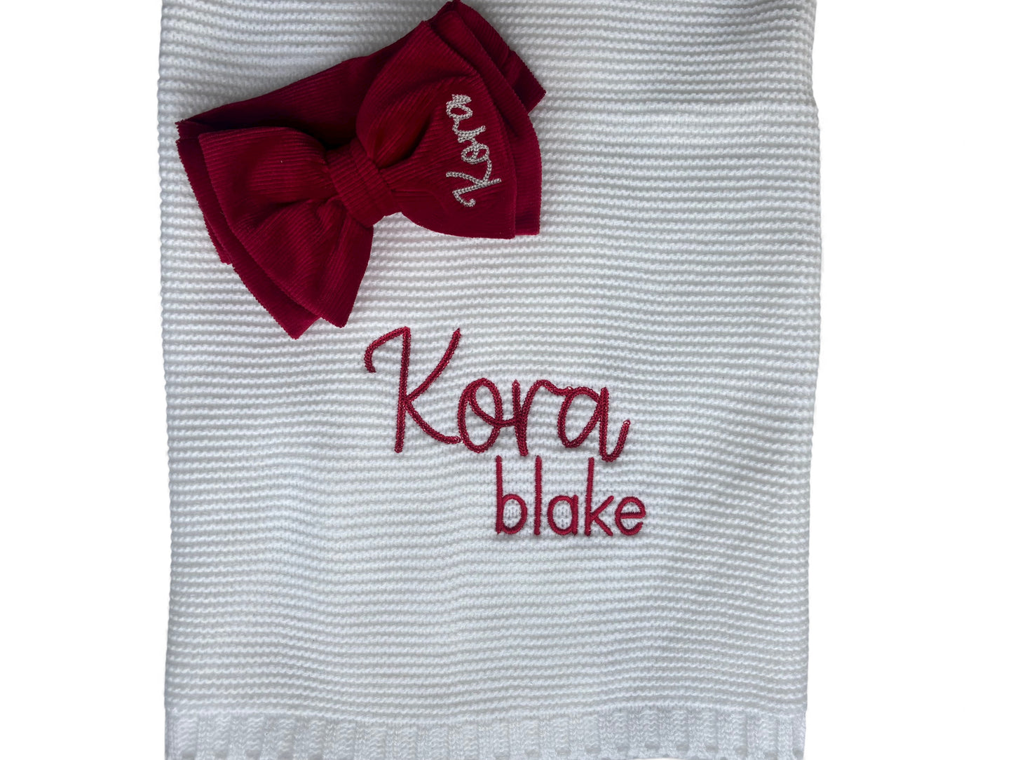 Christmas Blanket & Bow Set