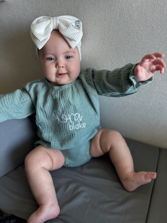 Organic Cotton Long Sleeve Bubble Romper