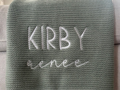 Personalized Blanket, Bow & Bubble Set