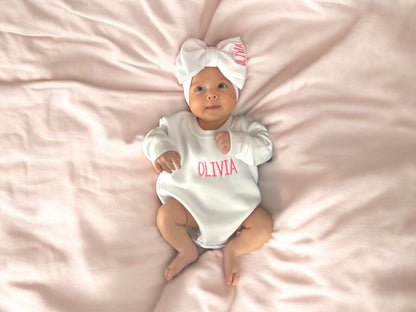 Personalized Blanket, Bow & Bubble Set