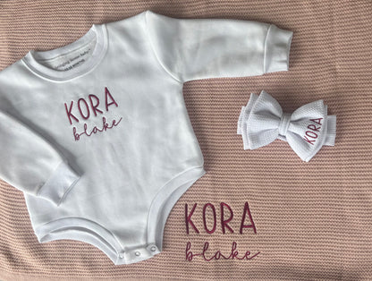 Personalized Blanket, Bow & Bubble Set