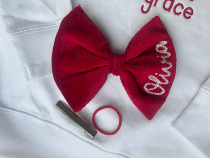 Christmas Sweatshirt & Bow Set