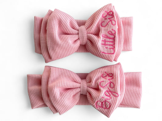 Pink Sister Bow Set