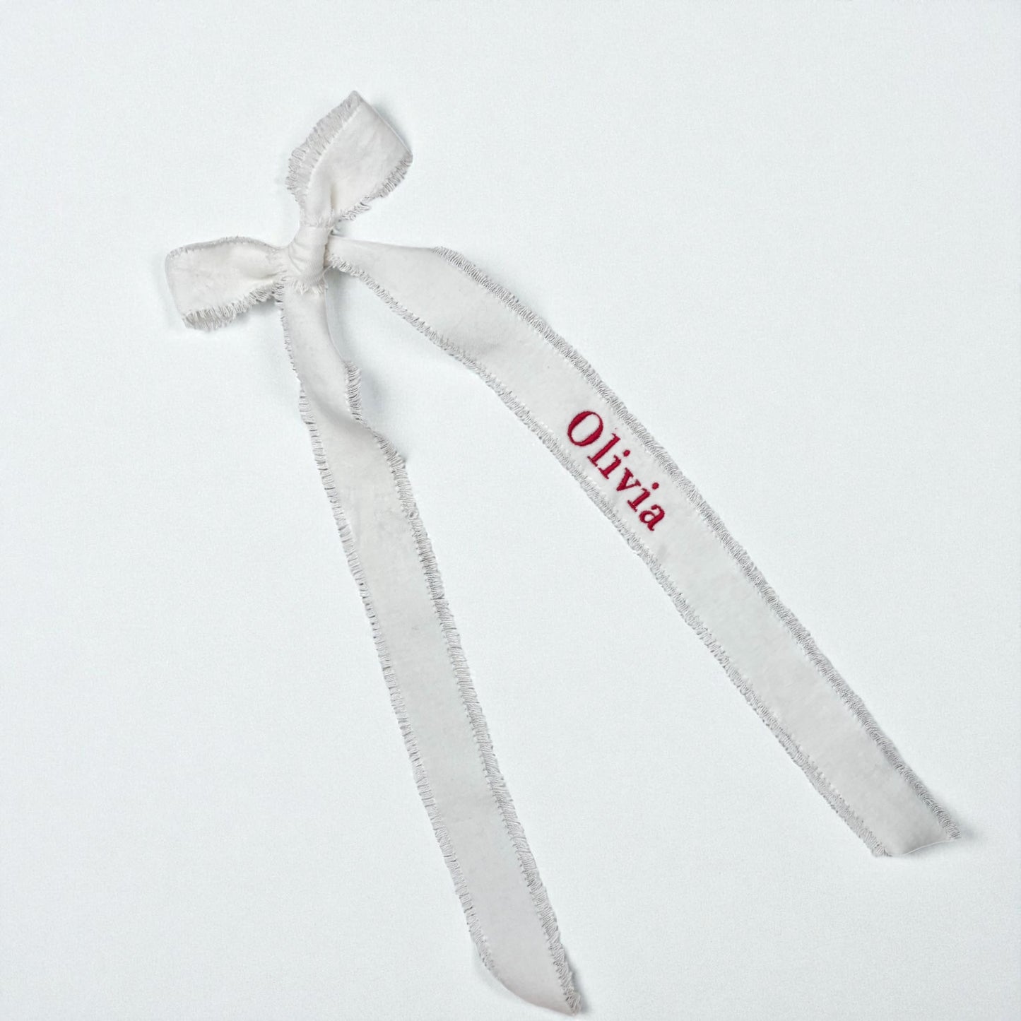 Velvet Ribbon Bow Stocking Tag