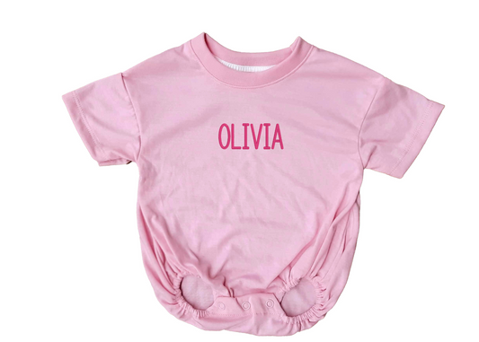 Personalized Tee Bubble Romper