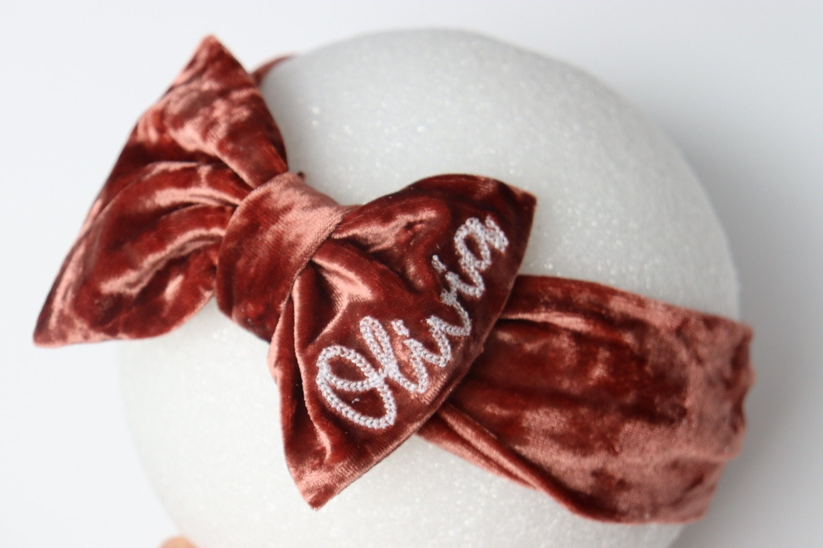 Fall Bow Headband for Newborns, Infants and Toddlers perfect for gifts, everyday, taking baby home, and photoshoots -soft stretchy velvet