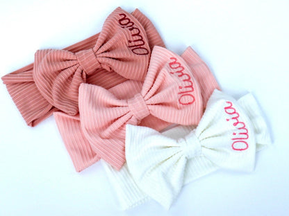 Newborn Baby Girl Bow, Baby shower gift, handmade, durable bow headband, custom baby gift, baby girl gift, made in the USA, gift for daughter, newborn photoshoot, memories, maternity, pregnancy, new mom, photo, newborn, soft bow, baby gift pack
