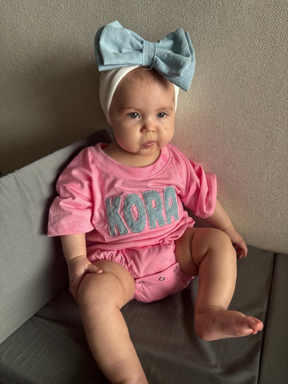 Personalized Bubble Romper With Name - Custom Bubble TShirt, toddler bubble, baby bubble, Summer baby, personalized romper, Jean Bubble