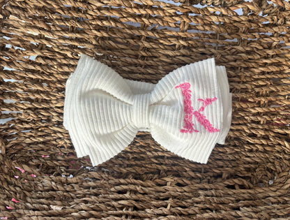 Monogrammed Baby Bow Headband for Baby girl, baby girl bow, coming home outfit, embroidered baby girl, monogrammed baby, custom bow