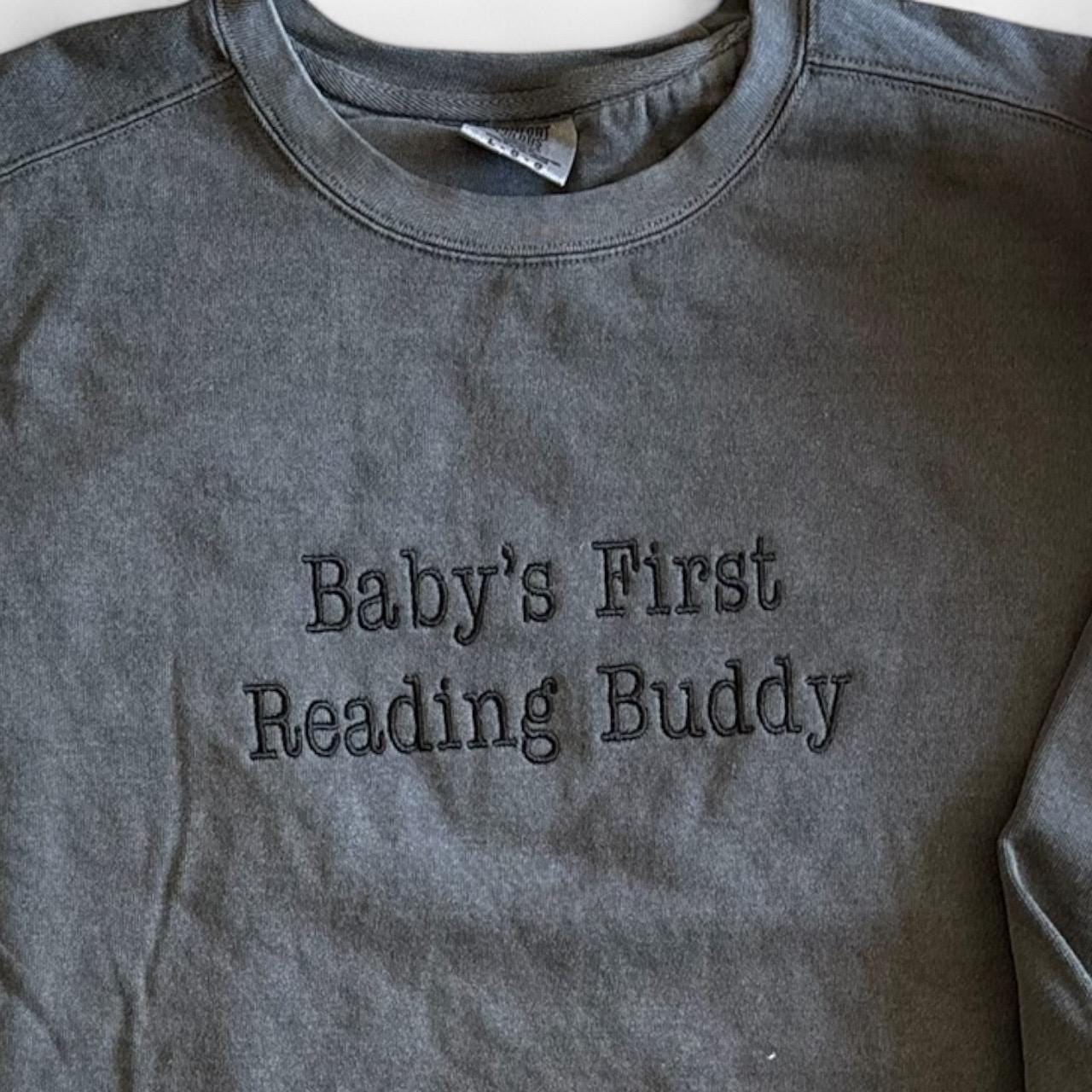 Mamas Little Reading Buddy and Baby’s First Reading Buddy Sweatshirt Set: Mommy and me, new mom gift, reading buddy, book club mom gift