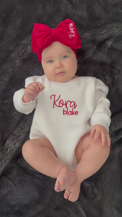 Christmas Sweatshirt & Bow Set