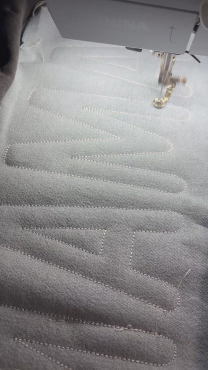 Mama Frayed Denim Sweatshirt